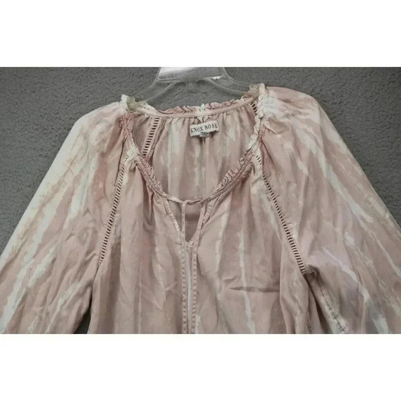 Knox Rose 3/4 Balloon Sleeves Blouse-Size XL-Boho-Tie Dye-Lyocell - Picture 2 of 8